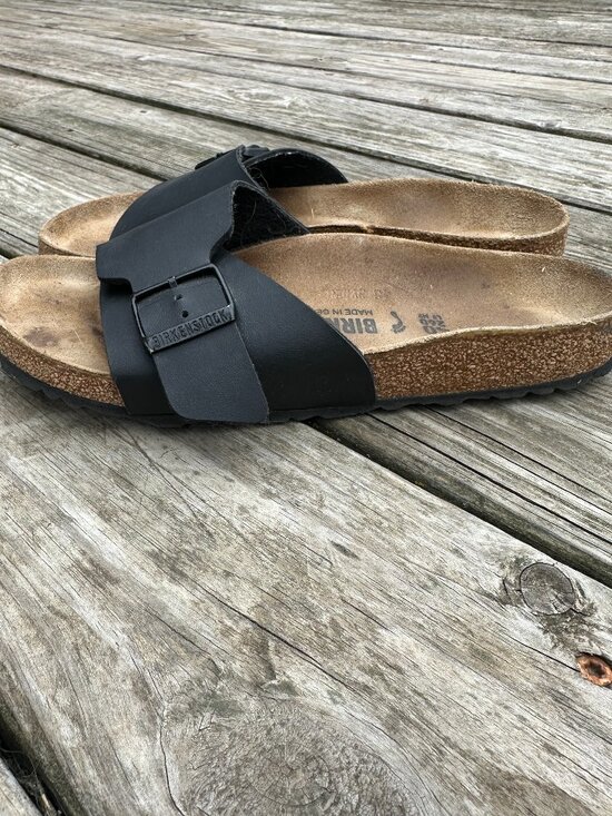 Birkenstock Womens Catalina Sandal Size 40 Birko-Flor Strap Black - Picture 2 of 7